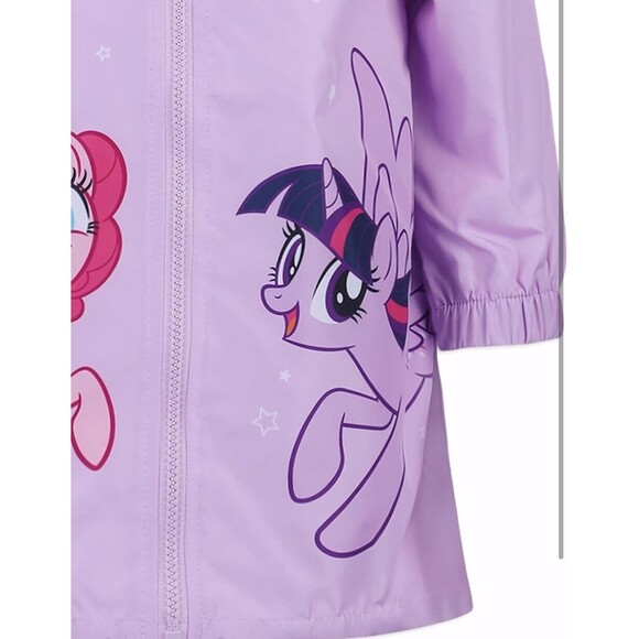 Girls Size‎ 4 My Little Pony Hooded Windbreaker Rainbow Dash Pinkie Pie - Picture 5 of 9